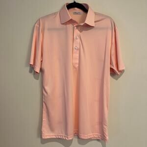 Collars & Co Shirt Short Sleeve‎ Polo Dress Collar Solid Light Pink Mens Medium